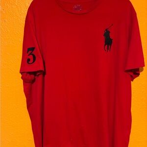 Polo by Ralph Lauren Red Tee with Black Logo